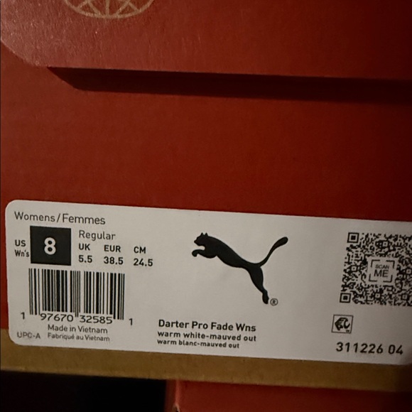 Puma Women's White and Pink Running Shoes - Picture 4 of 4